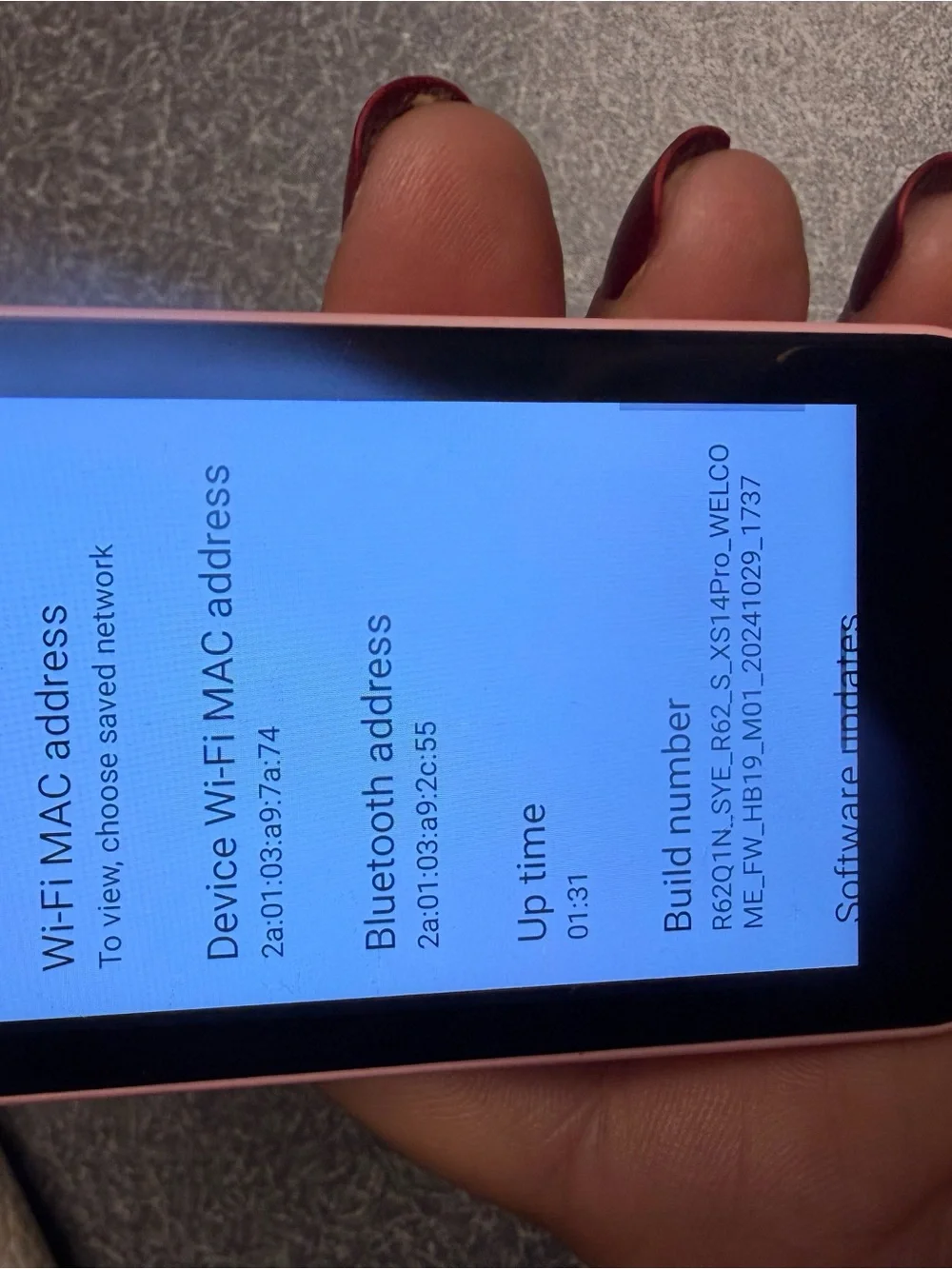 Pink Mini Smartphone - Welcome Screen
